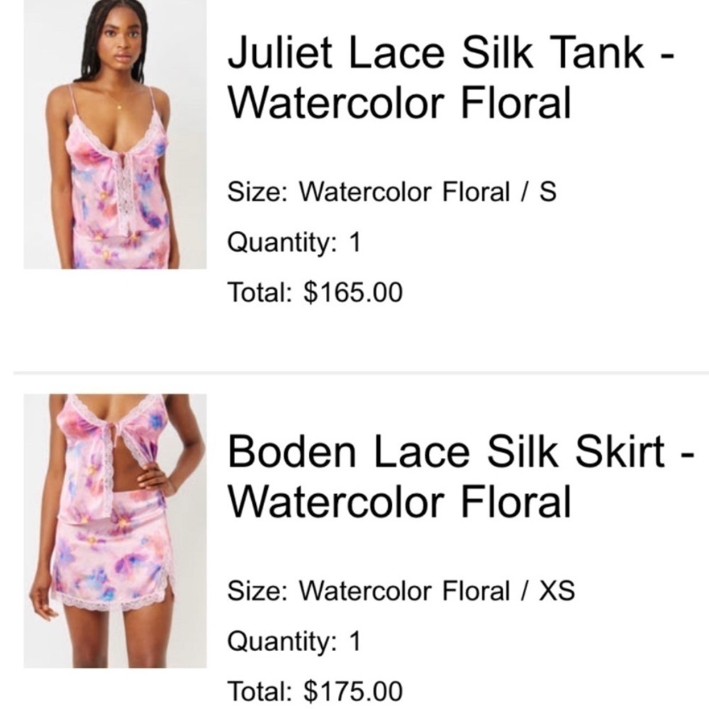 Frankie’s Bikinis Silk Lace Juliet Cami Top Pink Medium Coconut Girl Coquette - Picture 12 of 12
